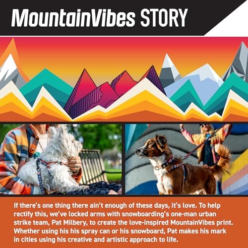 Wolfgang 5/8 Inch Venture Dog Leash Mountainvibes Print Small