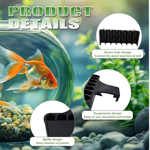 2PC 7 Holes Upgraded Aquarium Plant Holder, Aquatic Plants Cup for Tank