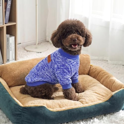 3 Pack Dog Sweaters for Small Dogs Girl Boy Winter Fleece Clothes Warm Soft Dog Sweatshirt Outfit for Dogs Cats Pet Apparel