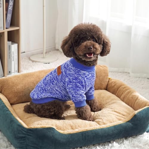 3 Pack Dog Sweaters for Small Dogs Girl Boy Winter Fleece Clothes Warm Soft Dog Sweatshirt Outfit for Dogs Cats Pet Apparel