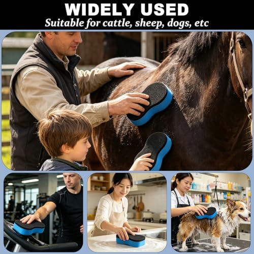 2-in-1 Horse Groomer Sponge Scrubber, Deep Cleaning Scrubber
