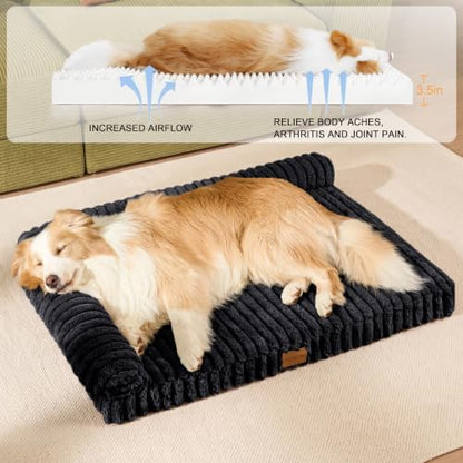 Orthopedic Medium Dog Bed Furry Pet Bed, Washable Cover 30''X20''