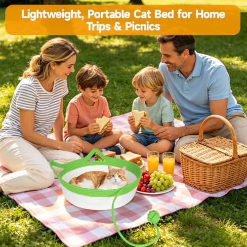 Cotton Rope Cat Bed, Instinct Hand Woven Cat Basket with Rope Tail