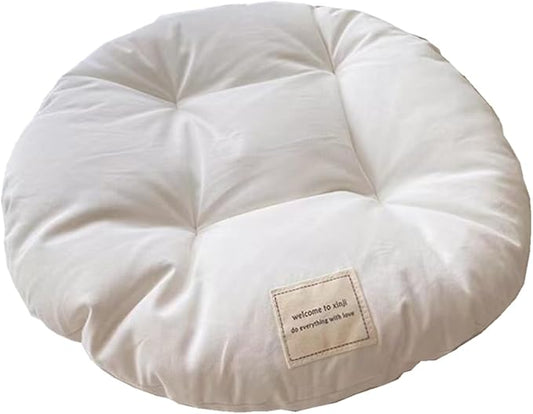 SHENGOCASE 2-Pack Round Cat Kneading Pillow Cushion, 20 Inch White Padding for Dog House Perch