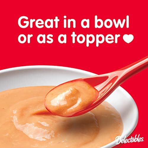Delectables Lickable Treat Bisque Wet Cat Treat Variety, Food Topper, Hydrating, Grain-Free, No Fillers, By-Products, Added Preservatives, 1.4oz Pouch 36ct
