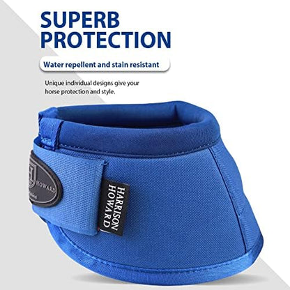 Harrison Howard Horse Bell Boots Overreach Bell Boots No-Turn Bell Boots for Horse-Durable Protective Hoof Boot