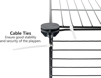 LURIVA Small Animal Playpen, Guinea Pig Cages, Pet Playpen, Rabbit Cage,Small Animal Cage, Puppy Kitten Dog Playpen, Indoor Outdoor Portable Metal Wire Yard Fence,15 X 12 Inch, 28 Panels, Black