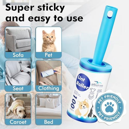 Lint Rollers for Pet Hair Extra Sticky, 1200 Sheets Mega Value Set Lint Rollers for Pet Hair Removal, Dog and Cat Lint Remover for Clothes, Furniture, Carpet