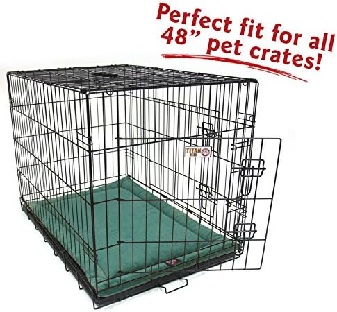 Majestic Pet Dog Crate Mat - Machine Washable Soft Plush Pet Bed Pad for Crates & Kennels | USA Crafted | 48"x30" Villa Marine