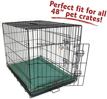 Majestic Pet Dog Crate Mat - Machine Washable Soft Plush Pet Bed Pad for Crates & Kennels | USA Crafted | 48"x30" Villa Marine