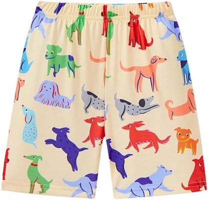 Popshion Boys Pajamas 100% Cotton Toddler Clothes Summer Pjs for Boy Planet Dinosaur Sleepwear Kids Short Sets 2-10 Years