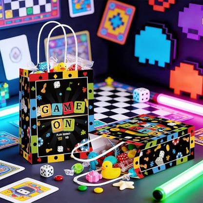Greencian 16Pcs Game Night Party Favor Bags Family Game Night Goodie Bags
