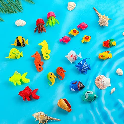 Weewooday 20 Pcs Artificial Moving Fishes Floating