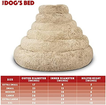 The Dog’s Bed Donut Dog Bed, Machine Washable Removable Zip Cover XL (45")