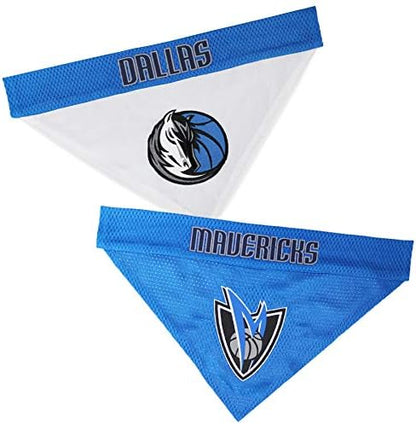 Pets First NBA Dog Bandana - Dallas Mavericks Reversible Pet Bandana. 2 Sided Home & Away Sports Bandana with a PREMIUM Embroidery TEAM Logo, Small/Medium