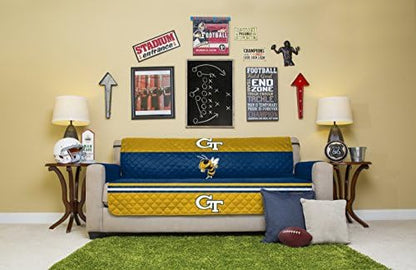 Pegasus Sports NCAA Microfiber Furniture Protector Cover with Elastic Straps