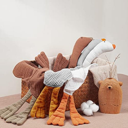 lulumoon Goose Baby Security Blanket: Skin-Friendly Muslin Snuggle Lovey
