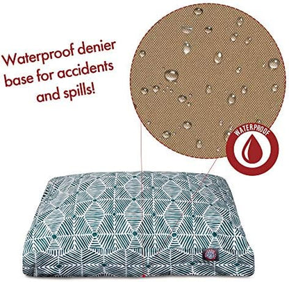 Majestic Pet Rectangular Dog Bed, Medium, 36x29x4 in, Washable, Emerald