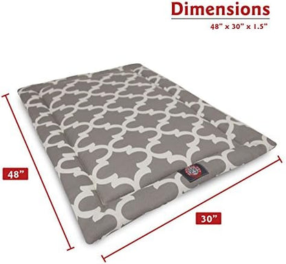 48" Trellis Gray Crate Dog Bed Mat By Majestic Pet Products