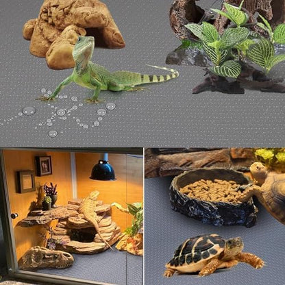 KABASI Reptile Substrate Liner Terrarium Carpet, Tank Accessories