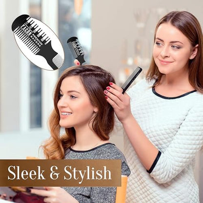 Facón Razor Comb for Hair Cutting - Professional Hair Cutting Comb Kit with 12 Replacement Blades, Double Edge Shaper for Salon & Home, Premium Styling Thinning Texturizing Split Ends Trimming Razor
