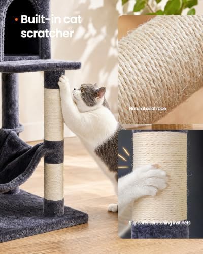 SONGMICS HOME Cat Tree for Indoor Cats, Multi-Level Tower