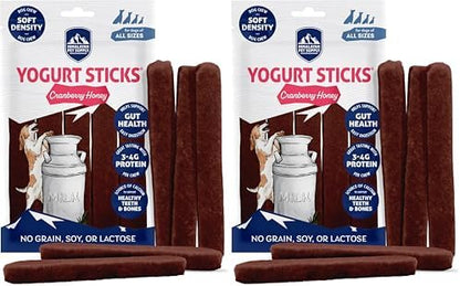 Himalayan Dog Chew Cranberry Honey Yogurt Sticks for Dogs | Protein-Rich Treats with Prebiotics & Probiotics | Lactose-Free, Grain-Free, Gluten-Free | Healthy Yogurt Chews for All Breeds | 5 Count