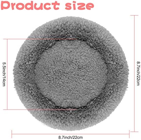 BWOGUE Hamster Bed, Round Velvet Sleep Pad for Guinea Pigs and Rats, 8.7 in