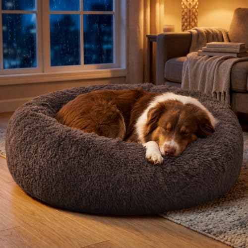 Bedsure SupportMax™ Calming Dog Beds Large Sized Dog Washable Pet Bed,36in