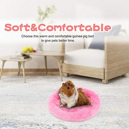 BWOGUE Hamster Bed, Round Velvet Sleep Pad for Guinea Pigs and Rats, 8.7 in