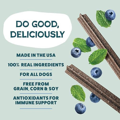 Shameless Pets Blueberry & Mint Dental Chews for Dogs, 32 Chews