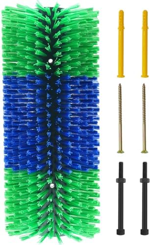 Livestock Scratching Brush Horse Massage Grooming Brushes with 4 Screws for Goat,Cattle,Cow,Sheep, Horses,Pigs and Other Animal Back Scratching