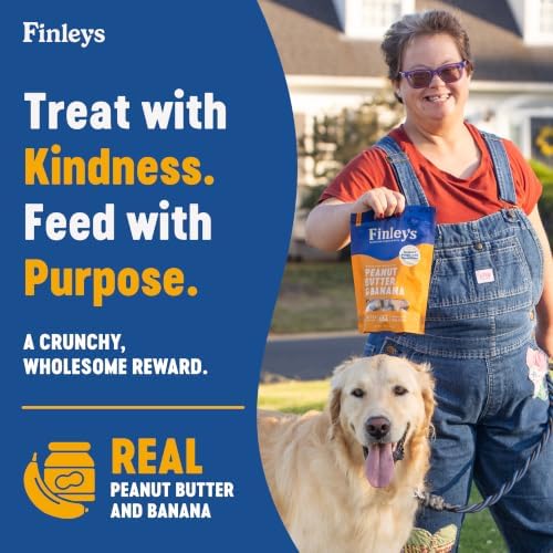 Finley's Crunchy Dog Biscuits, Peanut Butter Banana, 12oz, 6 Pack