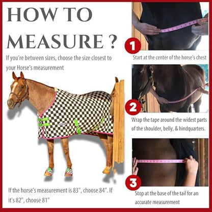 Jeffers Expression Fleece Cooler for Horses, Standard Neck, Skater Cowgirl 75"- Equine Towel Blanket, Moisture Absorbent, Light Weight, Best for Drying, Exercise, Bathing, Adjustable Belly Bands