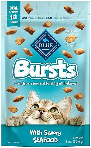 Blue Buffalo Bursts Seafood Crunchy & Creamy Cat Treats, 2 oz, 6 ct
