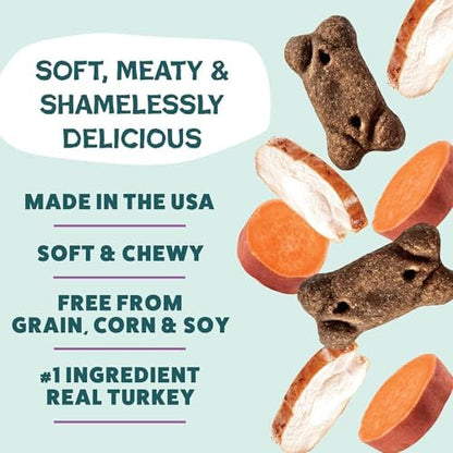 Shameless Pets Talk'n Turkey Meaty Tenders, Soft Dog Treats, 1.5lb