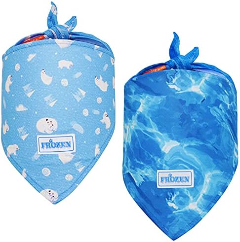 KYEESE 2Pack Dog Cooling Bandana Dog Scarf for Small Medium Large Dogs