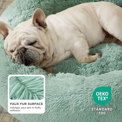 Bedsure Calming Dog Bed Medium Size Dog Donut Washable Pet Bed,30ins