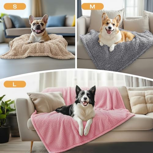 Luciphia 3 Pack Soft Sherpa Fleece Blankets for Dogs Cats Puppies,41"x31"