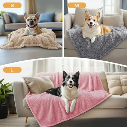 Luciphia 3 Pack Soft Sherpa Fleece Blankets for Dogs Cats Puppies,41"x31"