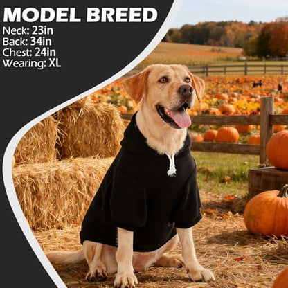 EXPAWLORER Dog Hoodies for Small Medium Large Dogs,Maple Leaf Black XL