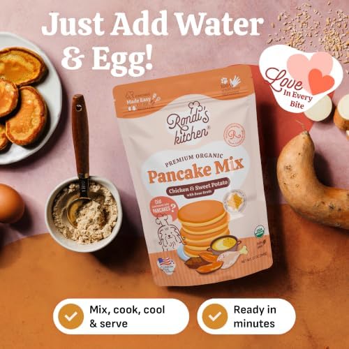 Organic Dog Pancake Mix, Chicken & Sweet Potato, Bone Broth