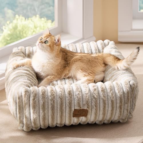 Bedsure ComfyFleece™ Dog Bed for Small Dogs & Cats Washable，20in Amphora