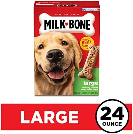 Milk-Bone Original Dog Treats Biscuits for Large Dogs (Packaging May Vary), 24 Ounces (Pack of 2)