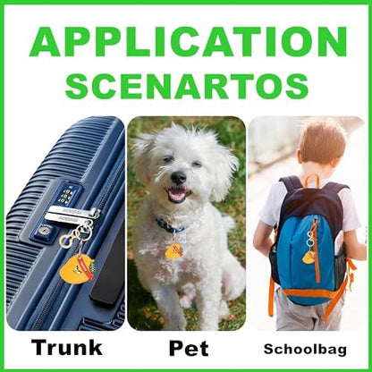 BORKUANA PU Leather Keychain Holder Protective Case Compatible with AirTag