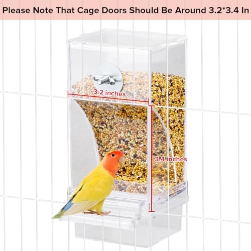 lemtrflo No Mess Bird Feeder Water Dispenser Set, Bird Feeder for Cage