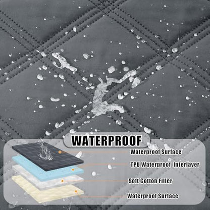 Smiry Waterproof Dog Bed Cover, Reversible Pet Blanket for Sofa Couch