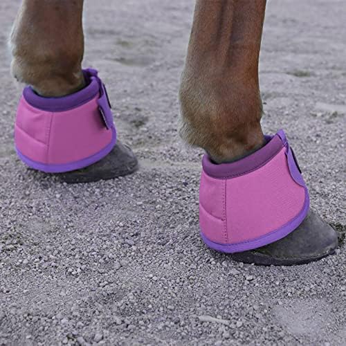 Harrison Howard Horse Bell Boots Overreach Bell Boots No-Turn Bell Boots for Horse-Durable Protective Hoof Boot