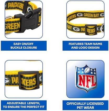 Pets First NFL Green Bay Packers Licensed PET COLLAR, Extra Large - Heavy-Duty, Strong, and Durable Dog Collar. Available in 31 Football Teams and 4 Sizes