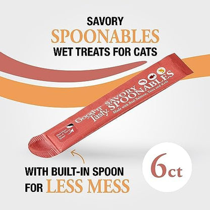 Good 'n' Tasty Savory Spoonables Cat Treat, Salmon Tuna Krill, 6 Count